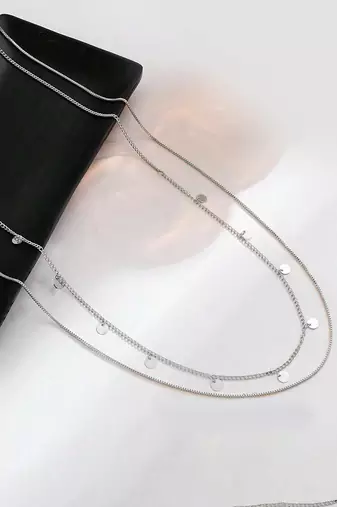 Silver plated 2 layer fancy waist chain belly chain kamarbandh jewellery for women