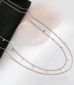 Silver plated 2 layer fancy waist chain belly chain kamarbandh jewellery for women
