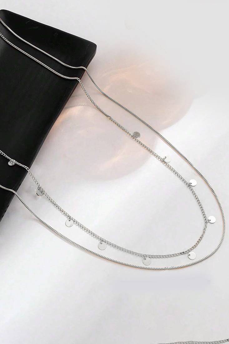 Silver plated 2 layer fancy waist chain belly chain kamarbandh jewellery for women