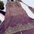 Purple Color Sequence And  Embroidery Work, Zari Work Silk Blend Saree
