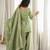 sage green embroidered kurta set with dupatta & patiala pants