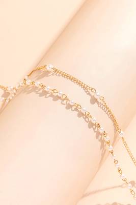 Gold plated beads studded belly chain kamarbandh waist chain belt body chain 1