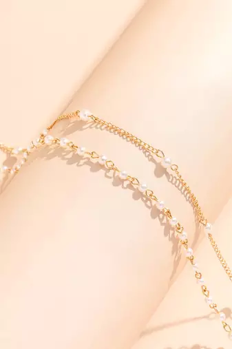 Gold plated beads studded belly chain kamarbandh waist chain belt body chain