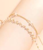 Gold plated beads studded belly chain kamarbandh waist chain belt body chain