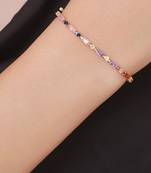 Multicolor openable bracelet for women & girls | gold plated | crystals studded | festive stylish design jewellery
