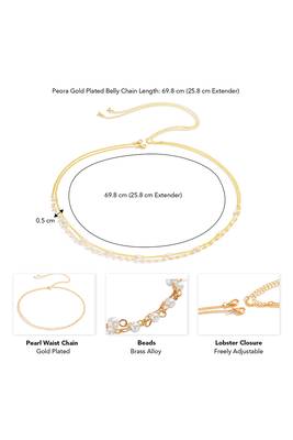 Gold plated beads studded belly chain kamarbandh waist chain belt body chain 5