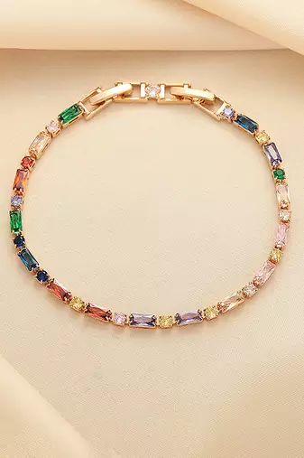 Multicolor openable bracelet for women & girls | gold plated | crystals studded | festive stylish design jewellery