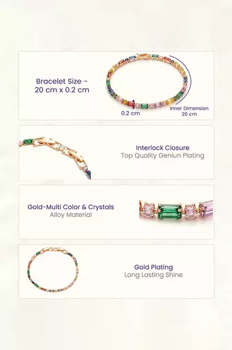 Multicolor openable bracelet for women & girls | gold plated | crystals studded | festive stylish design jewellery