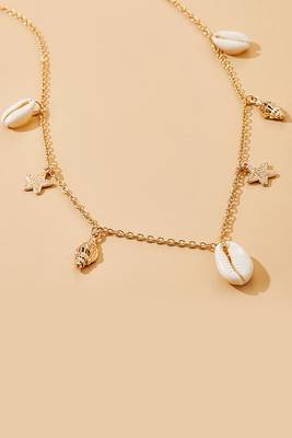 Gold plated sea shell star tassel waist belly chain fancy kamarbandh belt jewellery for women 2