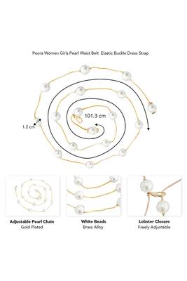 Gold plated beads waist chain kamarbandh fashionable & trendy belly chain jewellery for women 4