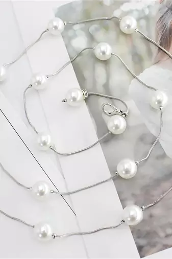 Silver plated beads waist chain kamar bandh fashionable & trendy belly chain