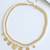 2 layer gold plated waist chain kamar bandh with white beads & coin tassels jewellery gift