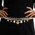 2 layer gold plated waist chain kamar bandh with white beads & coin tassels jewellery gift