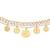 2 layer gold plated waist chain kamar bandh with white beads & coin tassels jewellery gift