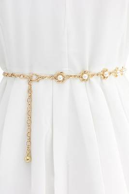 Gold plated flower style pearl belly chain body chain jewellery for women & girls 2