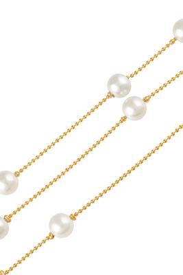 Gold plated pearl studded kamarbandh belly chain wrist belt fancy jewellery for women 3