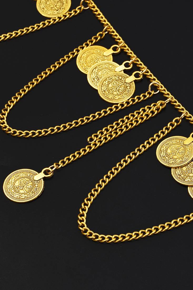 Gold plated taditional layer body chain belly chain kamarbandh waist chain belt dress