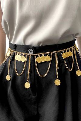 Gold plated taditional layer body chain belly chain kamarbandh waist chain belt dress 2