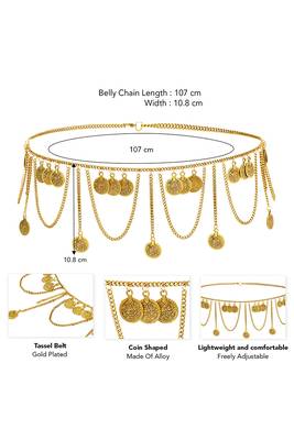 Gold plated taditional layer body chain belly chain kamarbandh waist chain belt dress 4