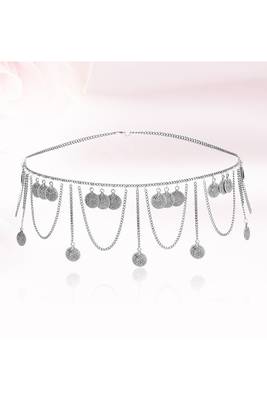Silver plated taditional layer body chain belly chain kamarbandh waist chain belt dress 1