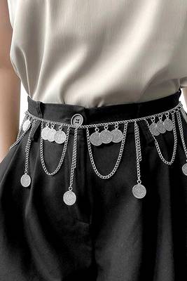 Silver plated taditional layer body chain belly chain kamarbandh waist chain belt dress 2