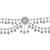 Silver plated crystal studded ethnic kamarbandh belly chain wrist belt jewellery for women