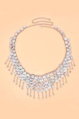Silver plated waist belt kamar bandh comfortable & adjustable belly chain jewellery for women 1