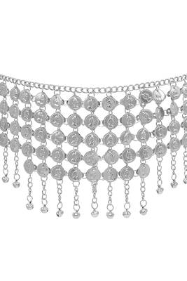 Silver plated waist belt kamar bandh comfortable & adjustable belly chain jewellery for women 3