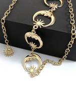 Moon star style gold plated waist belt kamar bandh belly chain trendy jewellery gift for women