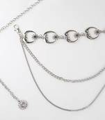 Moon star style silver plated waist belt kamar bandh belly chain trendy jewellery gift