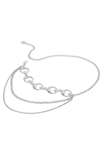 Moon star style silver plated waist belt kamar bandh belly chain trendy jewellery gift