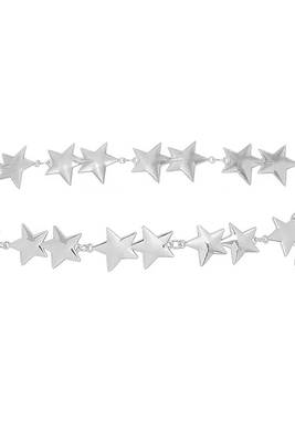 Star design silver plated waist belt kamar bandh belly chain jewellery gift for women & girl 3