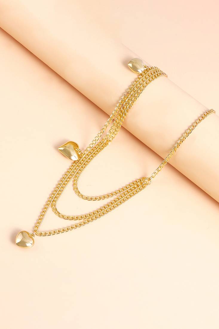 Multi layer gold plate waist belt adjusted kamar bandh belly chain jewellery for women & girl