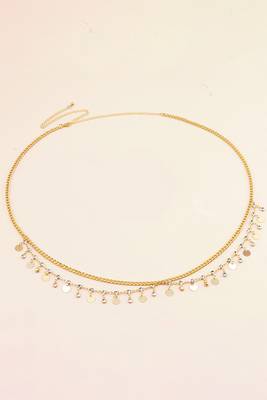 Gold plated cubic zirconia studded adjustable waist kamar bandh belly chain girl 1