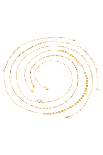 Gold plated cubic zirconia studded 3 stylish belly chain kamar bandh waist belt
