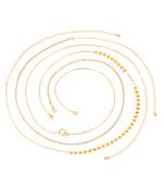 Gold plated cubic zirconia studded 3 stylish belly chain kamar bandh waist belt