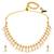 Gold plated beads studded traditional ethnic necklace earrings set jewellery for women