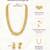 Long necklace earrings for women & girls | gold plated | cz studded | festive temple jewellery