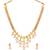 Gold plated beads studded traditional ethnic necklace earrings set fancy jewellery for women