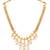 Gold plated beads studded traditional ethnic necklace earrings set fancy jewellery for women