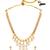 Gold plated beads studded traditional ethnic necklace earrings set fancy jewellery for women