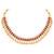 Gold plated faux ruby faux emerald studded necklace earrings set jewellery for women