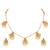 Gold plated faux ruby faux emerald studded necklace earrings set jewellery gift for women