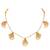 Gold plated faux ruby faux emerald studded necklace earrings set jewellery gift for women