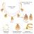 Gold plated faux ruby faux emerald studded necklace earrings set jewellery gift for women
