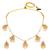 Gold plated faux ruby faux emerald studded necklace earrings set jewellery gift for women
