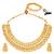 Gold plated lakshmi mofit necklace earrings set ethnic temple jewellery gift for women & girls
