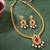 Pendant style necklace earrings set for women | gold plated | south indian temple jewellery