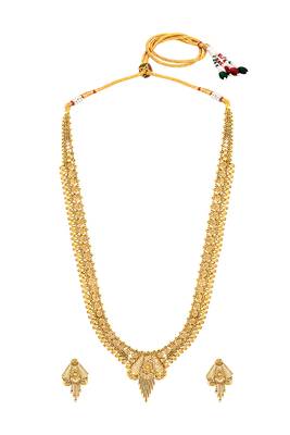 Long necklace earrings for women | gold plated | south indian traditional temple jewellery 4
