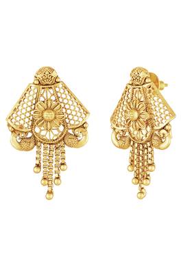 Long necklace earrings for women | gold plated | south indian traditional temple jewellery 5